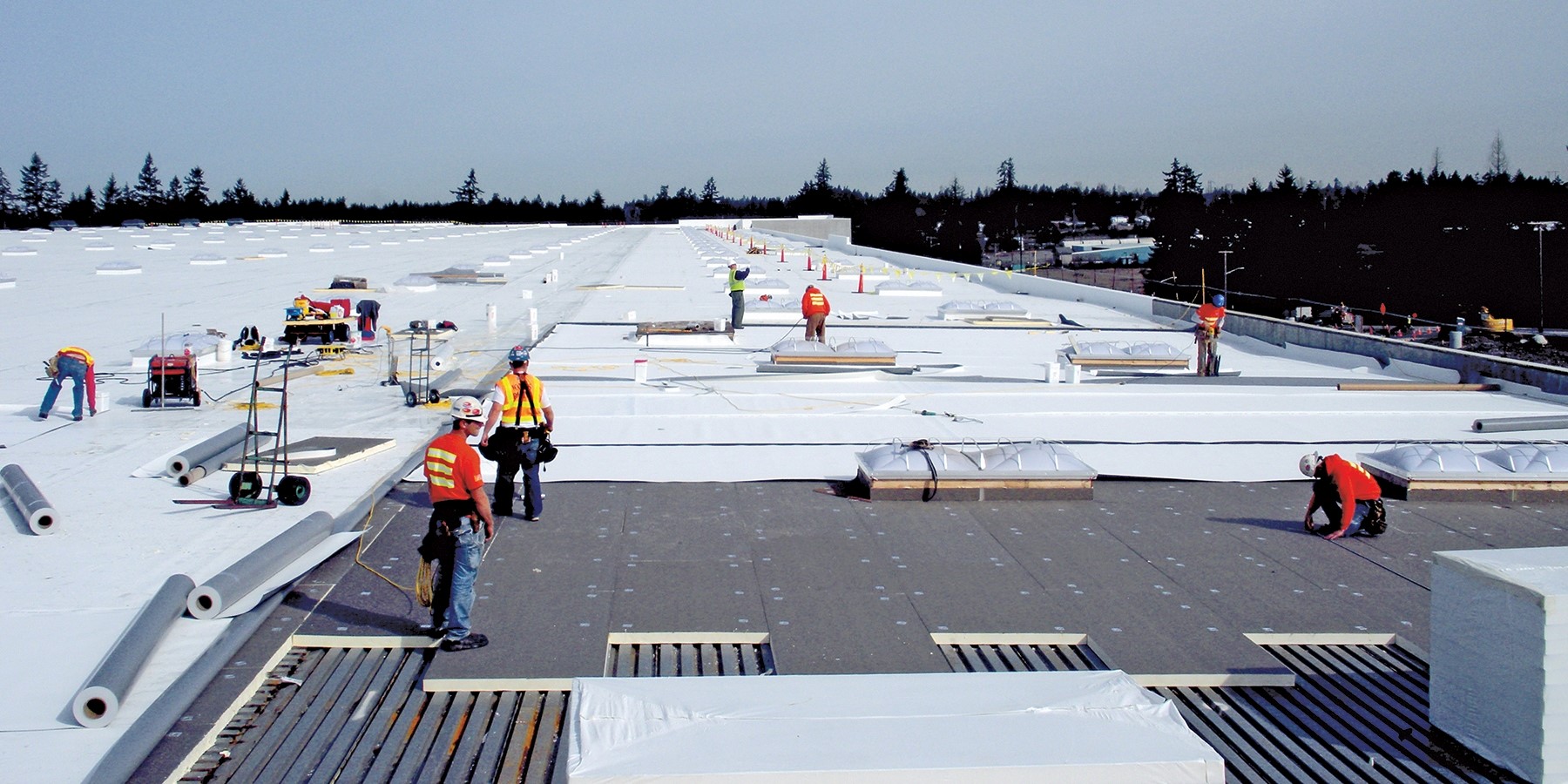 Workers on a Roof